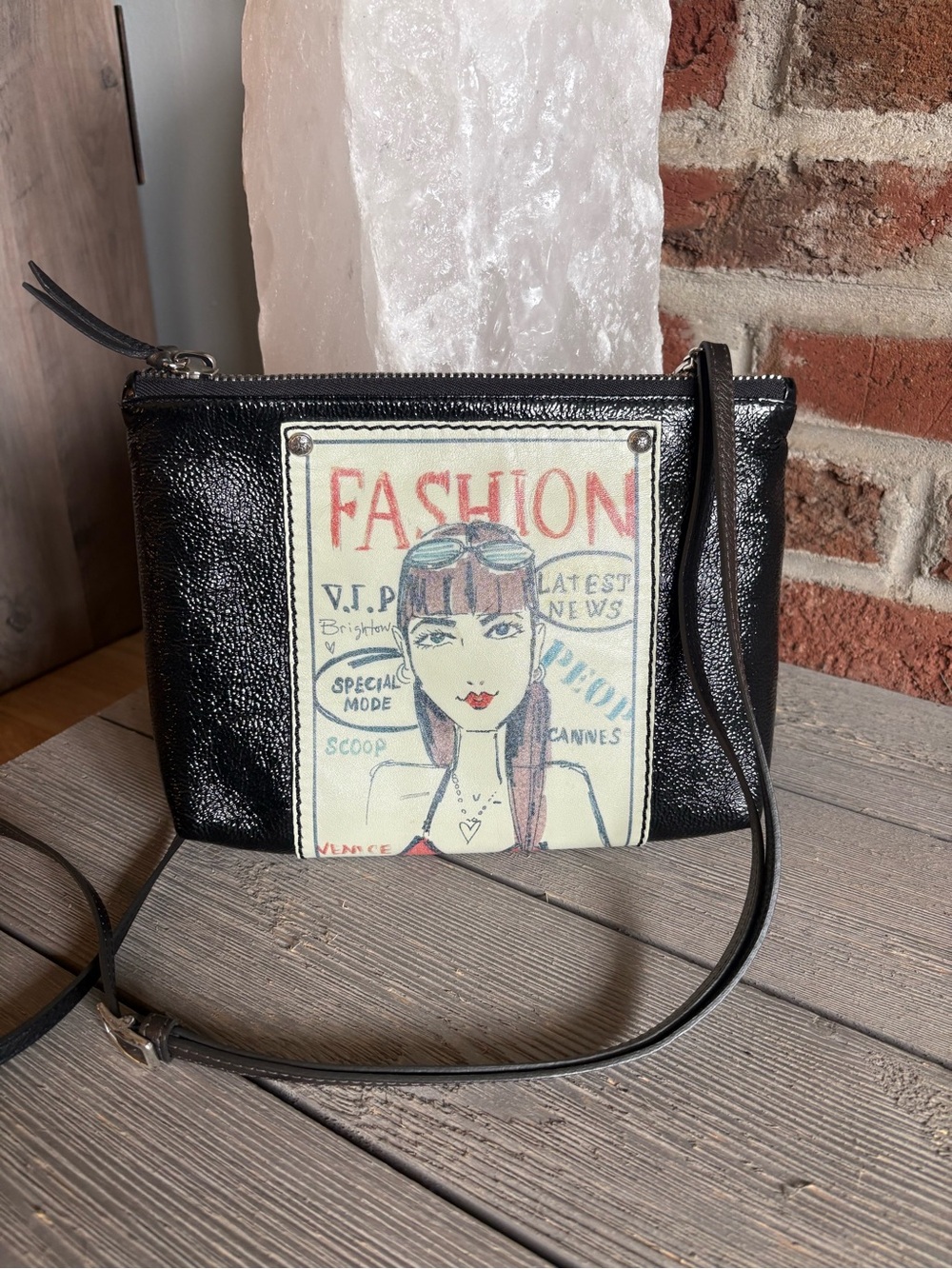Vintage Brighton Fashionista Collection Patent Leather Crossbody